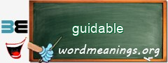 WordMeaning blackboard for guidable